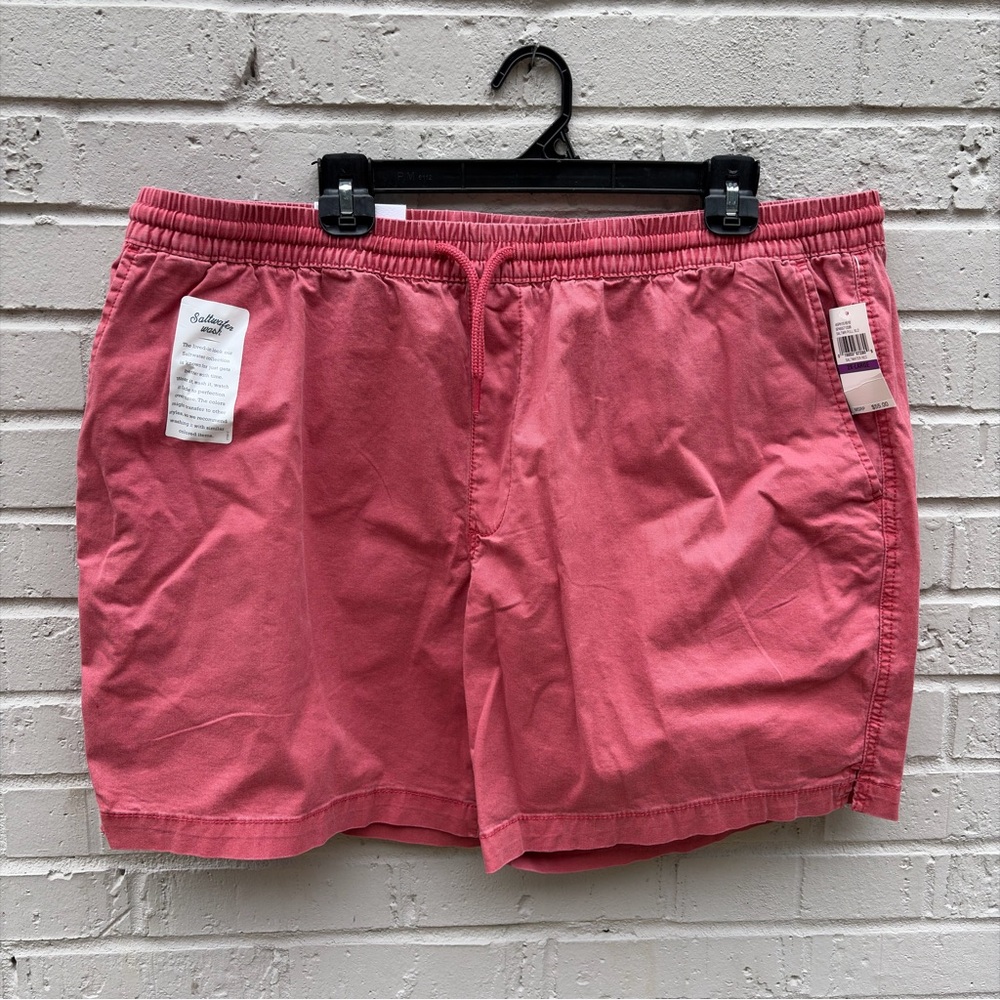 NWT Izod Men's Pink Saltwater wash stretch Shorts